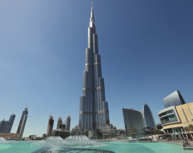 The Burj Khalifa stands in Dubai