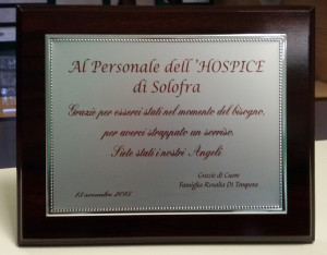 Targa famiglia Di Tempora