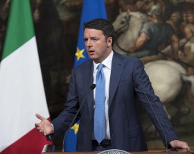 Italian premier Matteo Renzi meets Nato secretary general Jens Stoltenberg