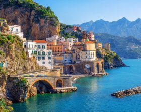 Atrani town on Amalfi coast, Sorrento, Italy