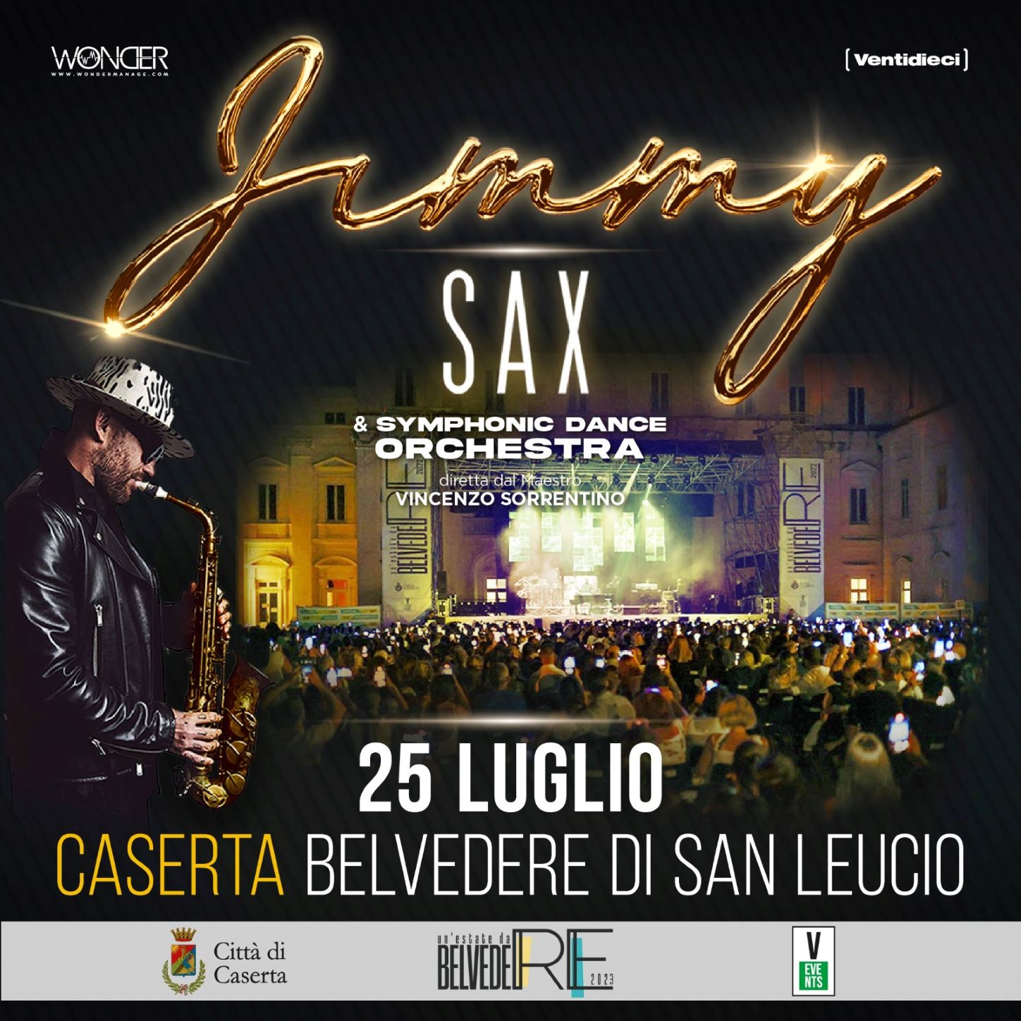 Jimmy Sax & Symphonic Dance Orchestra in concerto al Belvedere di San Leucio  - Napolitan.it